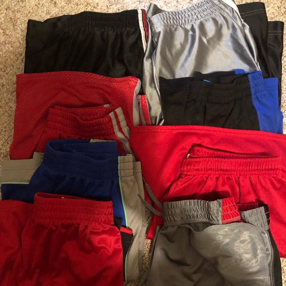 8 pairs boys athletic shorts